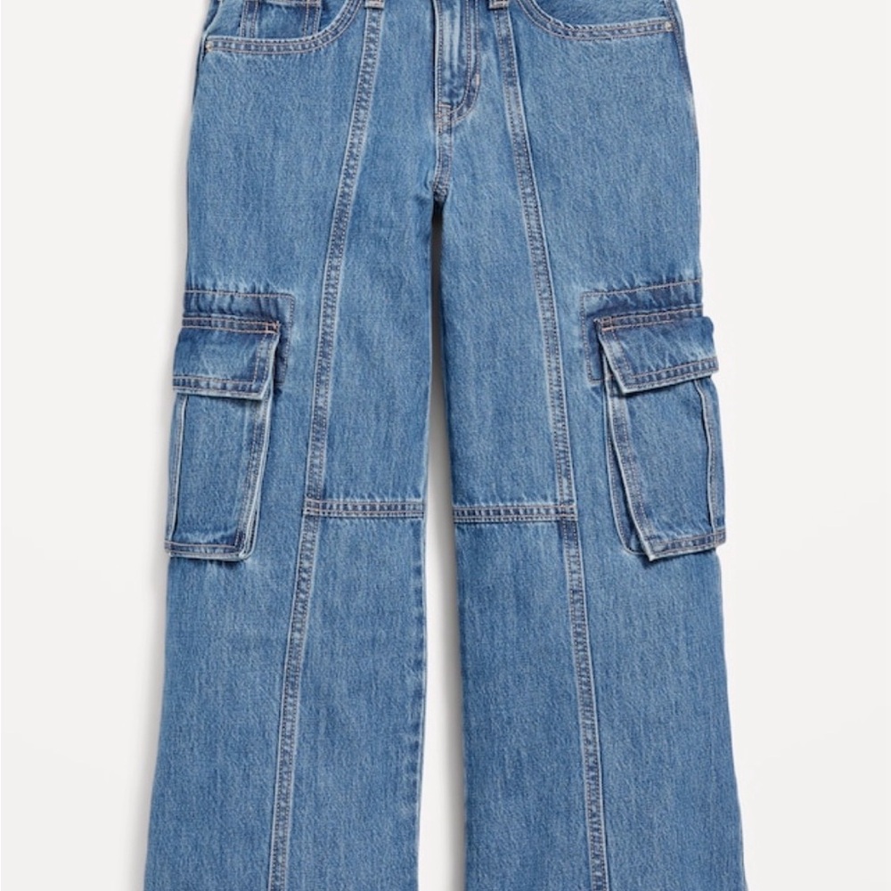 Girls Blue Cargo Jeans OLD NAVY NWOT
